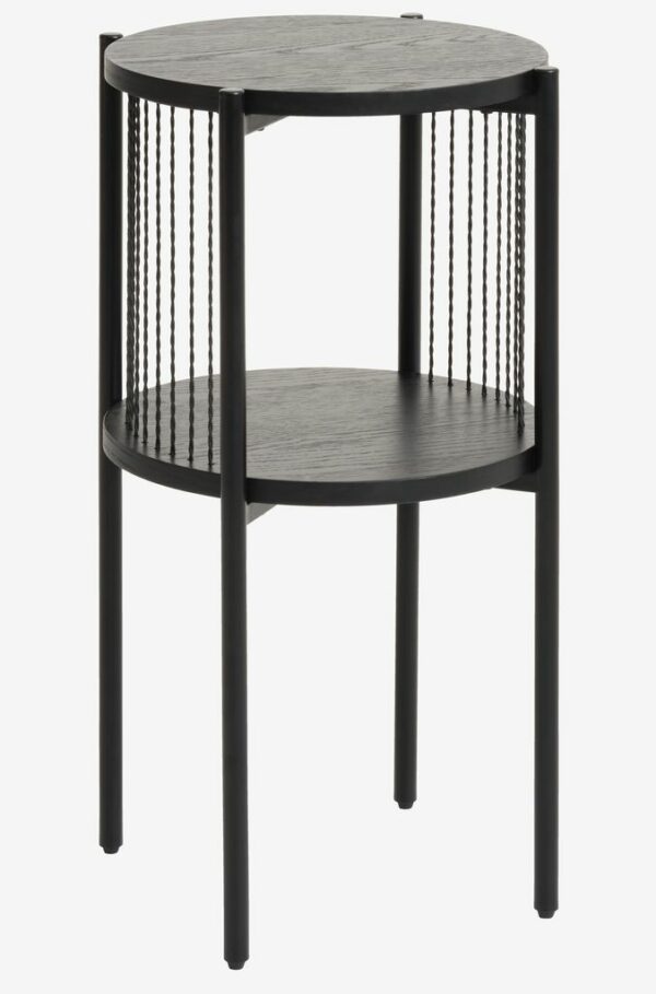 Bedside table SNESLEV 1 shelf black - Image 2
