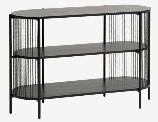 Sideboard SNESLEV 2 shelves black - Image 2