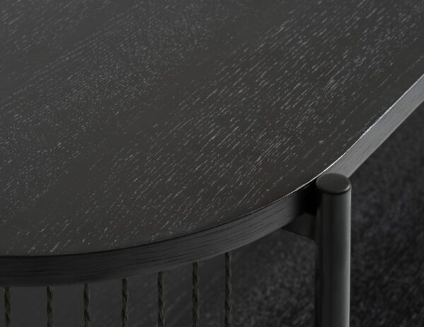 Sideboard SNESLEV 2 shelves black - Image 3