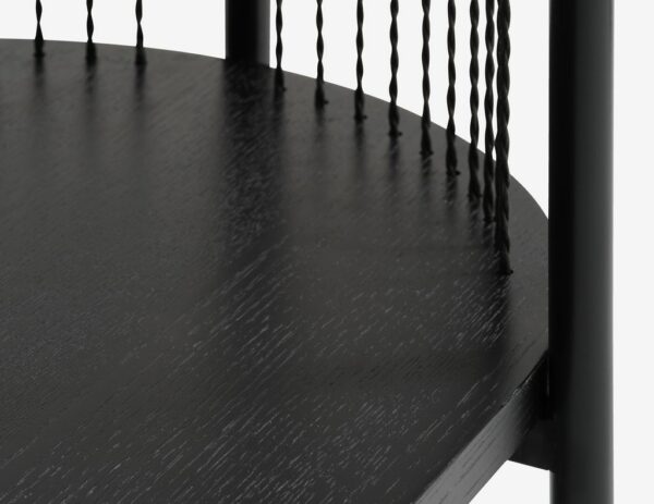 Sideboard SNESLEV 2 shelves black - Image 4