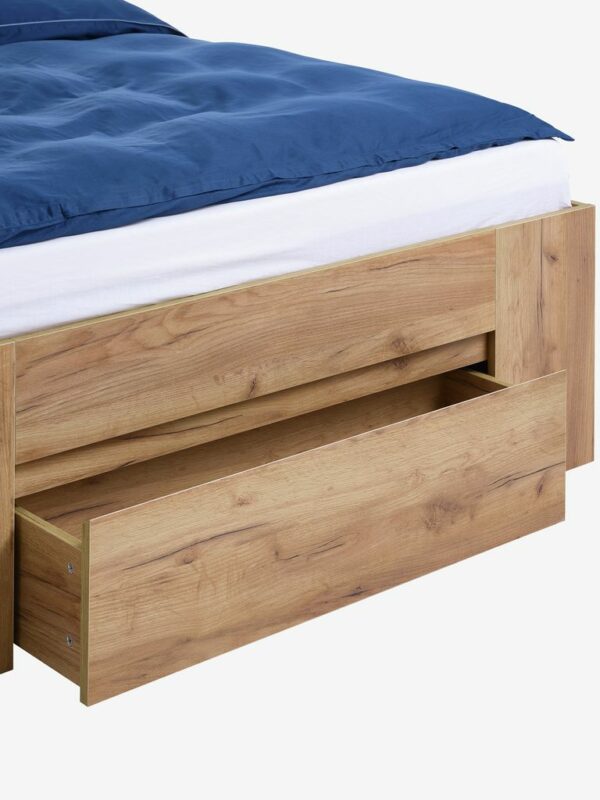 Bed frame LIMFJORDEN 140x200 3 draw. natural oak colour - Image 4