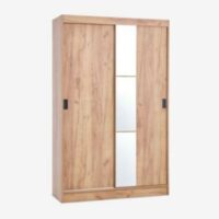 Wardrobe ODDER 120x201 2 sliding doors w/mirror oak