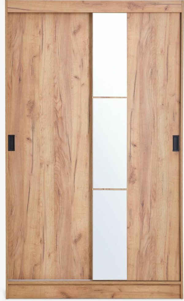 Wardrobe ODDER 120x201 2 sliding doors w/mirror oak - Image 7