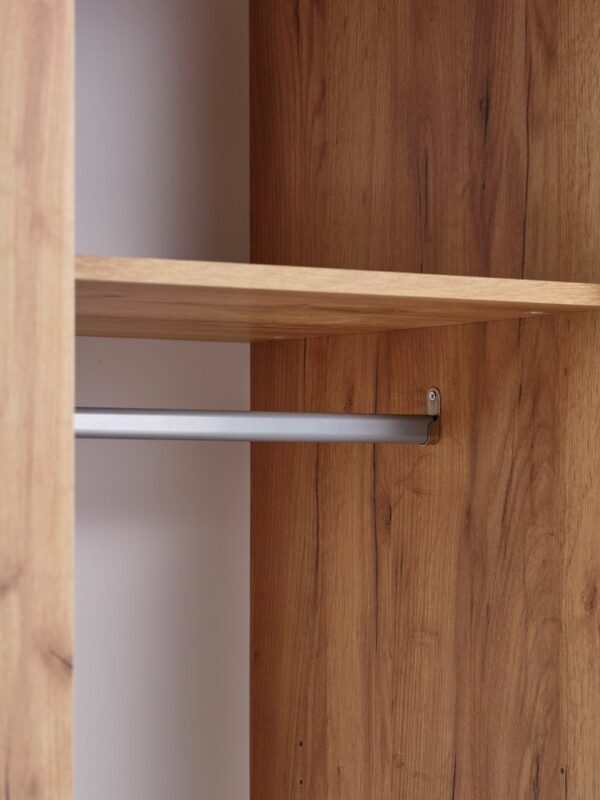 Wardrobe ODDER 120x201 2 sliding doors w/mirror oak - Image 4