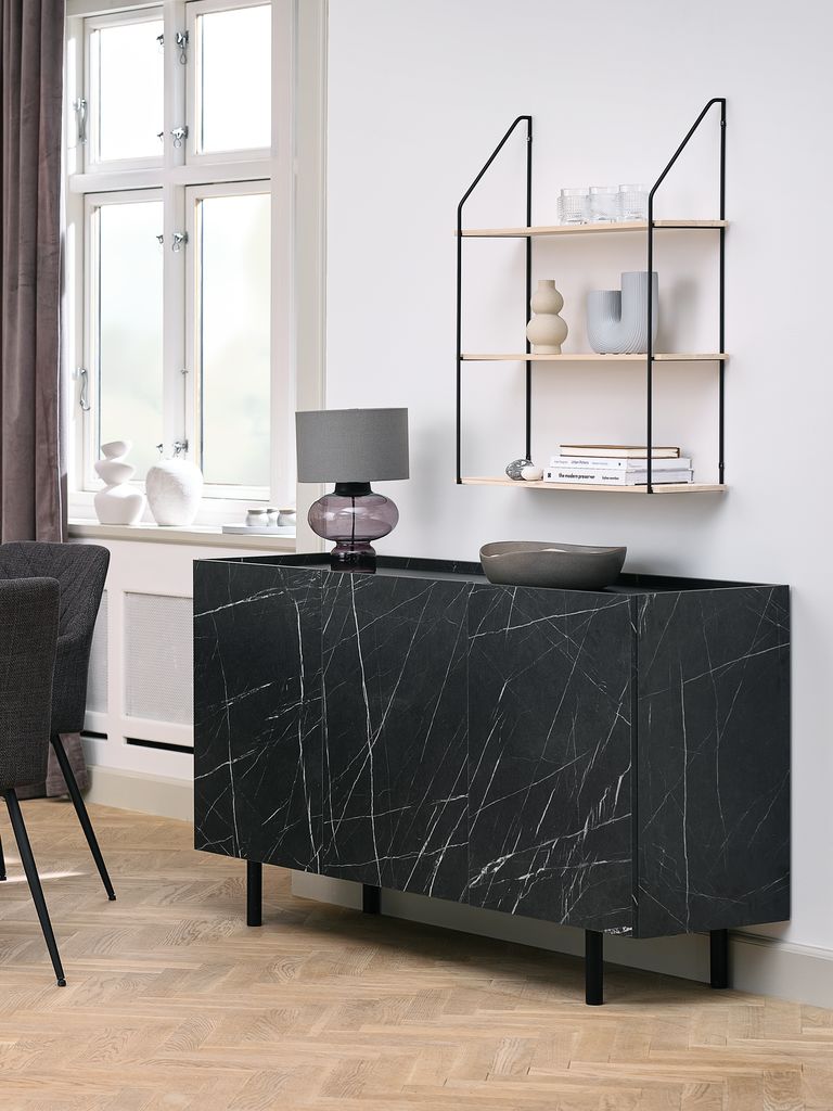 Black marble sideboard hotsell