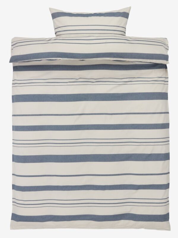 Duvet cover set SILJE Yarn dyed 140x200 navy - Image 2