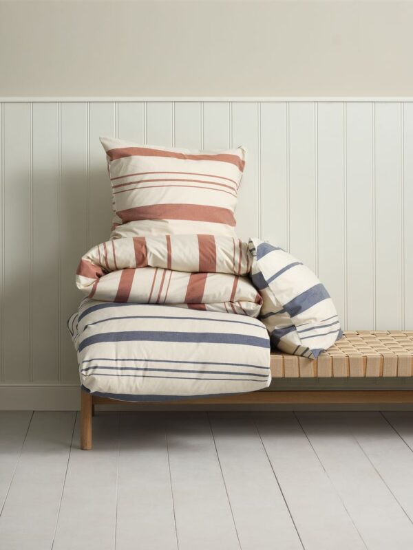 Duvet cover set SILJE Yarn dyed 140x200 navy - Image 3