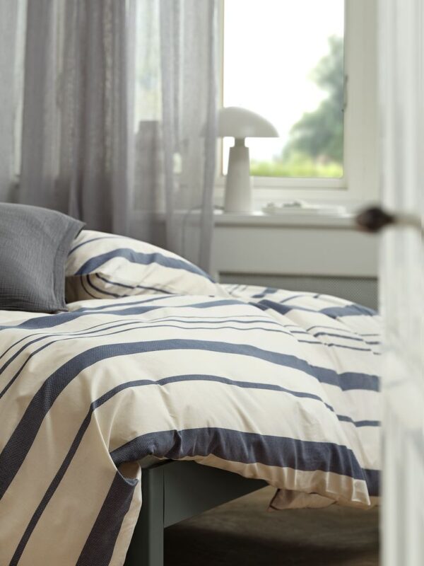 Duvet cover set SILJE Yarn dyed 140x200 navy - Image 5