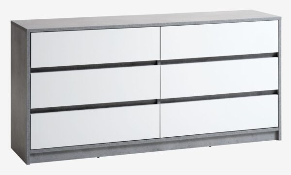 Bedside table BILLUND white/concrete - Image 2