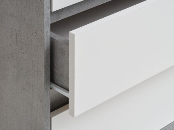 Bedside table BILLUND white/concrete - Image 3