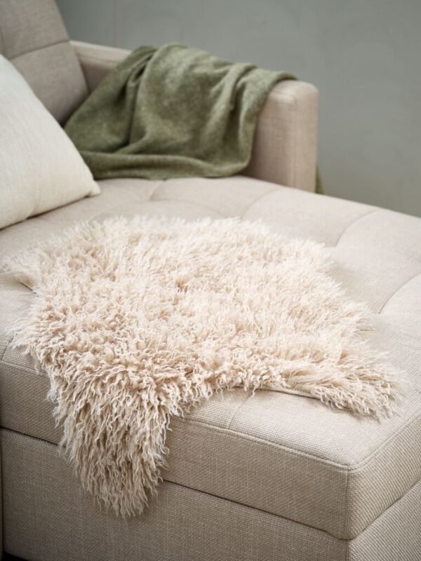 Faux lambskin KORSKNAP 55x75 beige - Image 3