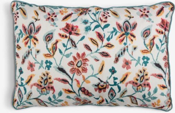 Cushion KAMILLE 35x50 white/petrol - Image 2