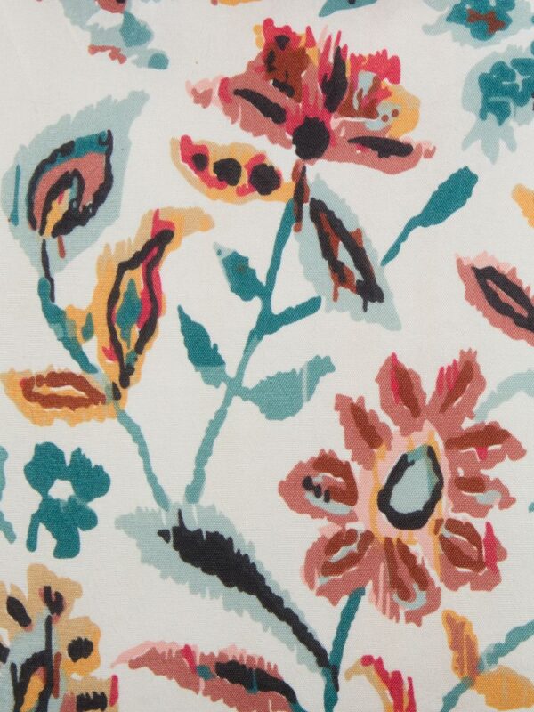 Cushion KAMILLE 35x50 white/petrol - Image 4