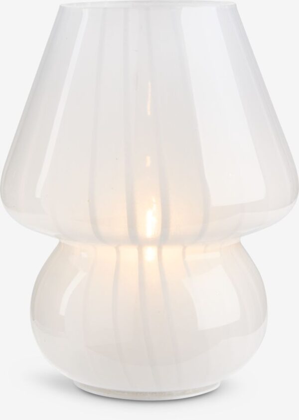 Battery lamp JONNY D.15xH18cm w/timer white - Image 2