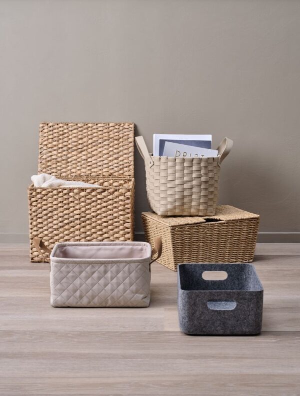 Basket ARVE D.30xH23cm w/handles - Image 3