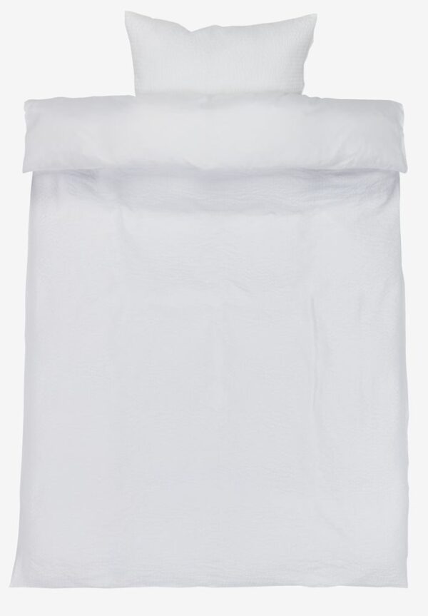 Seersucker duvet cover set LUSINE 140x200 white - Image 2