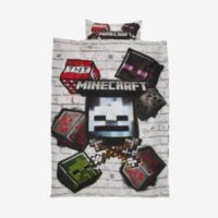 Duvet cover set MINECRAFT 140x200 grey