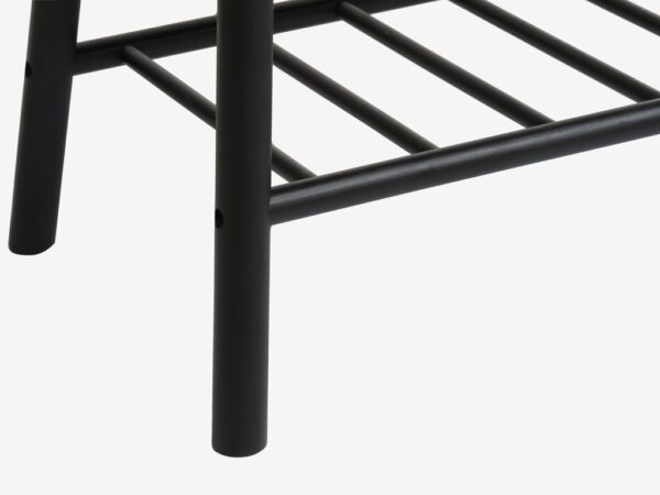 Bench VANDSTED w/shelf black fabric/black - Image 5