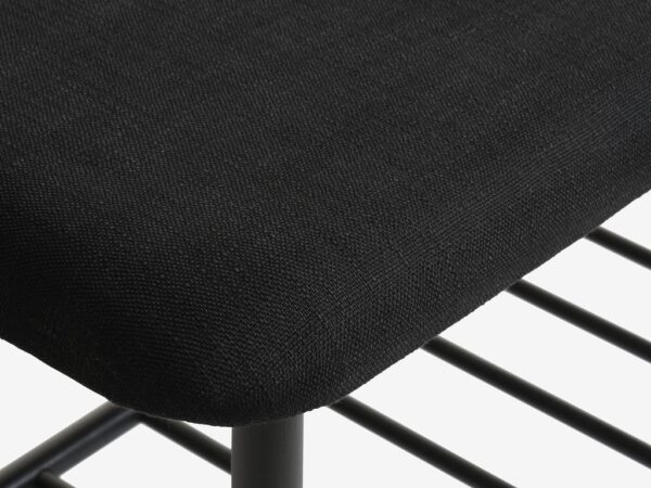 Bench VANDSTED w/shelf black fabric/black - Image 6