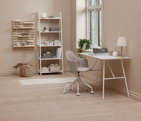 Desk chair REERSLEV sand fabric/white - Image 9