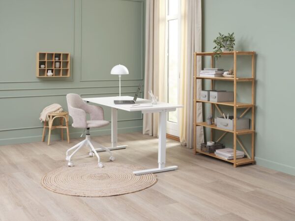 Desk chair REERSLEV sand fabric/white - Image 5