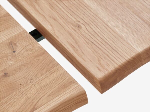 Dining table ROSKILDE/ROSLEV 95x200 natural oak/black - Image 4