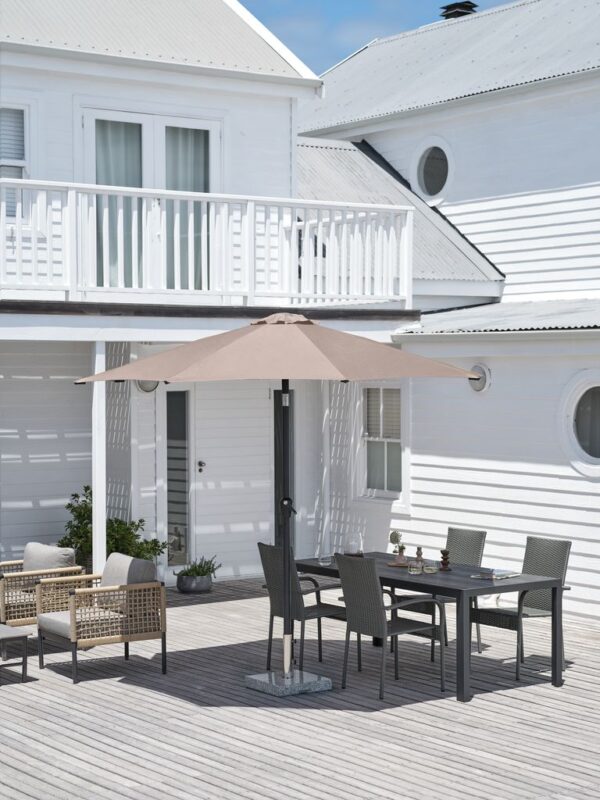 Market parasol HALK D.300 dark sand - Image 3