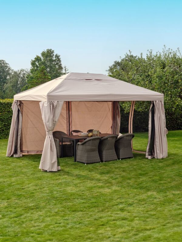 Gazebo OURENSE W3xL4xH2.76m beige - Image 4