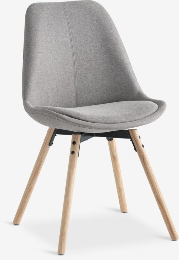 Dining chair KASTRUP sand fabric/oak - Image 2