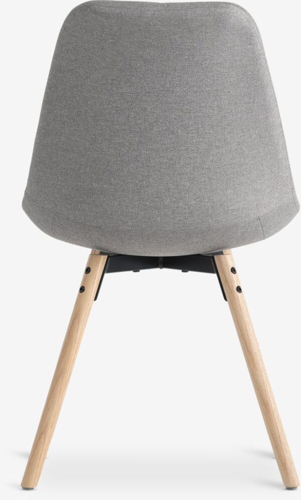 Dining chair KASTRUP sand fabric/oak - Image 9