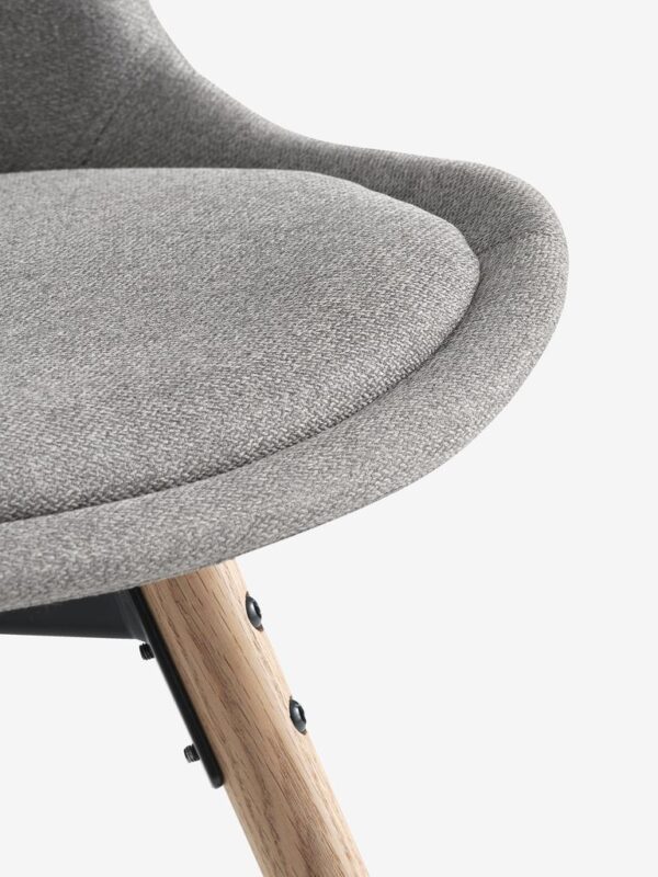 Dining chair KASTRUP sand fabric/oak - Image 8
