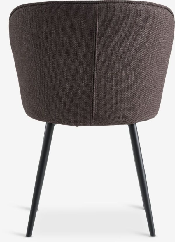 Dining chair RISSKOV dark brown fabric/black - Image 9