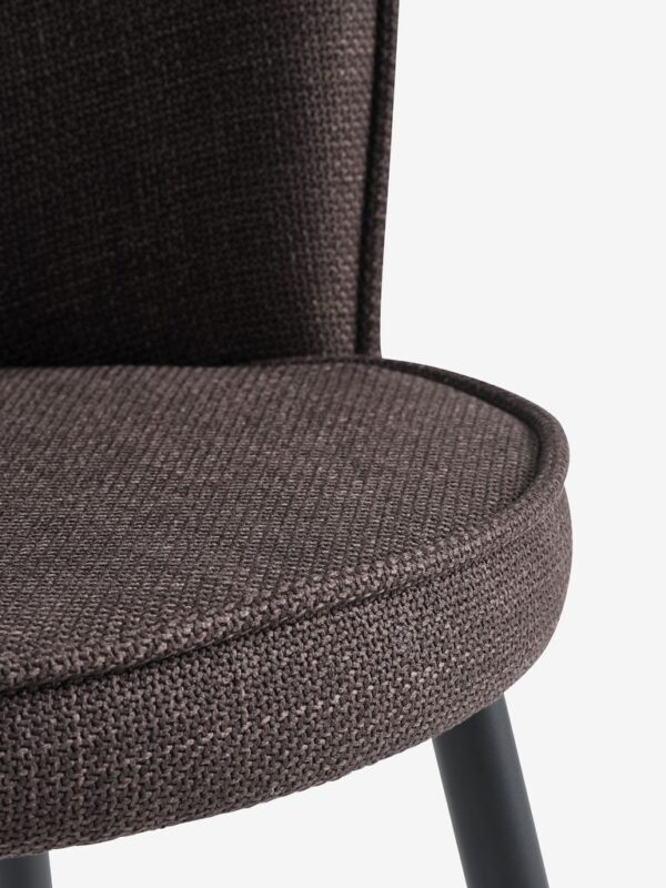 Dining chair RISSKOV dark brown fabric/black - Image 6