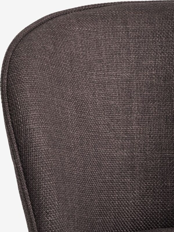 Dining chair RISSKOV dark brown fabric/black - Image 4