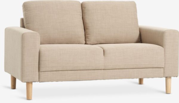 Sofa EGENSE 2 seater sand fabric/oak colour - Image 2
