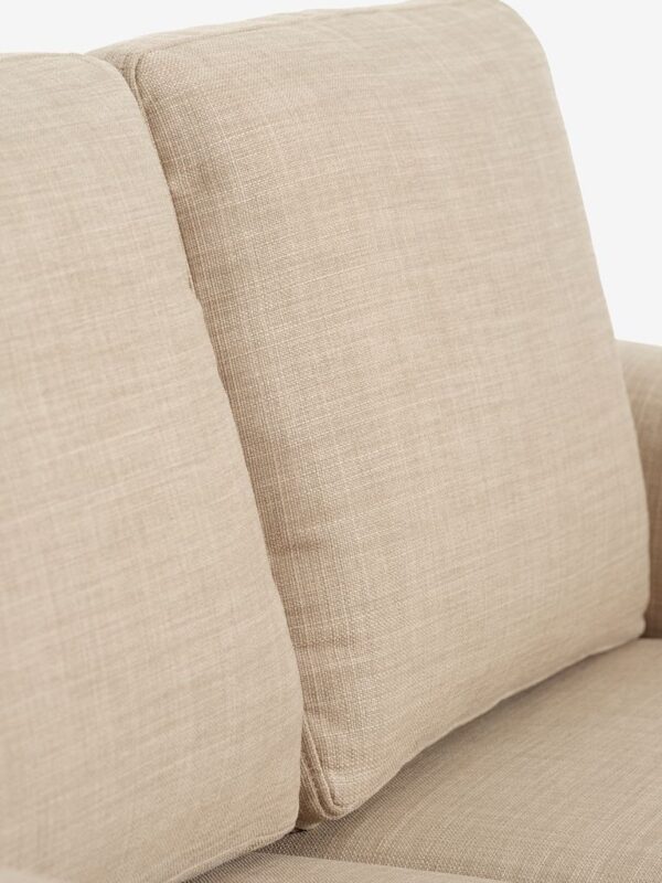 Sofa EGENSE 2 seater sand fabric/oak colour - Image 4