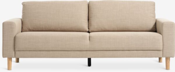 Sofa EGENSE 3 seater sand fabric/oak colour - Image 5