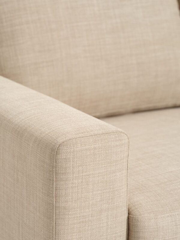 Sofa EGENSE 3 seater sand fabric/oak colour - Image 9