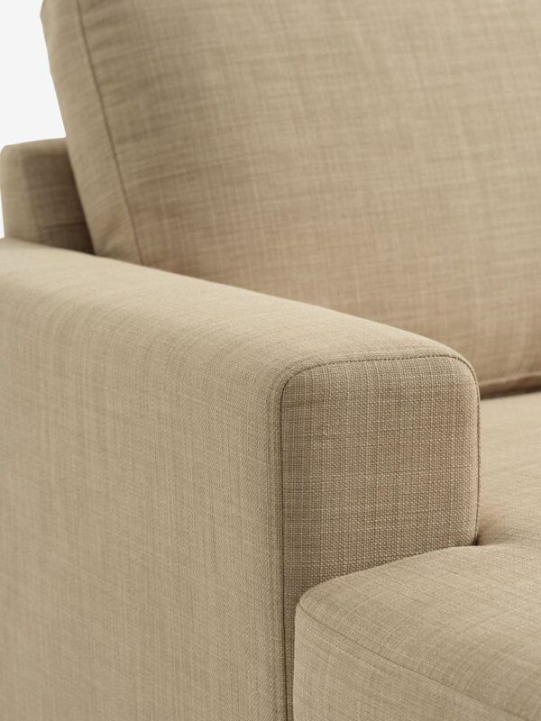 Sofa EGENSE chaise longue sand fabric/oak colour - Image 6