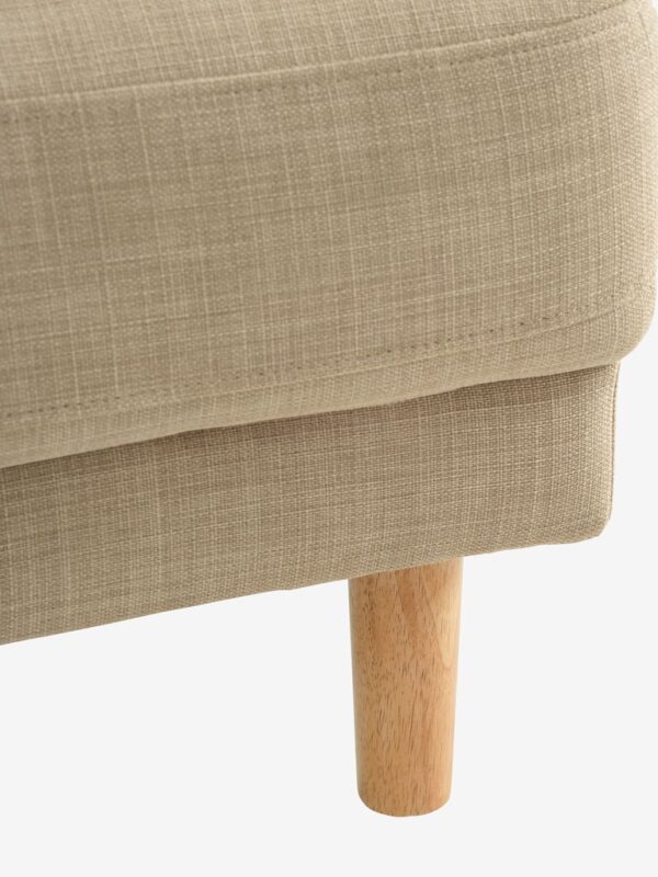 Sofa EGENSE chaise longue sand fabric/oak colour - Image 4