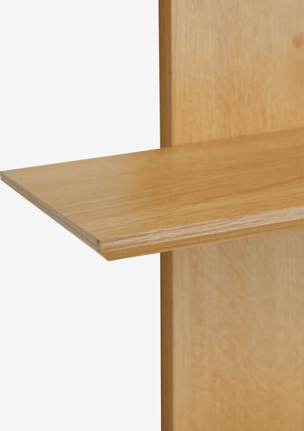 Wall shelf BORUM 4 shelves oak colour - Image 6