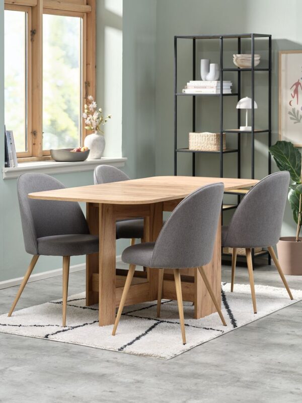 Dining table ALLING 80x100/163 oak colour - Image 6