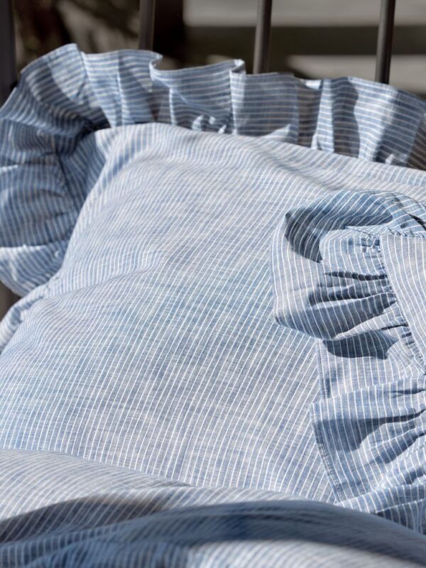 Duvet cover set NINNA Yarn dyed 200x220 blue - Image 5