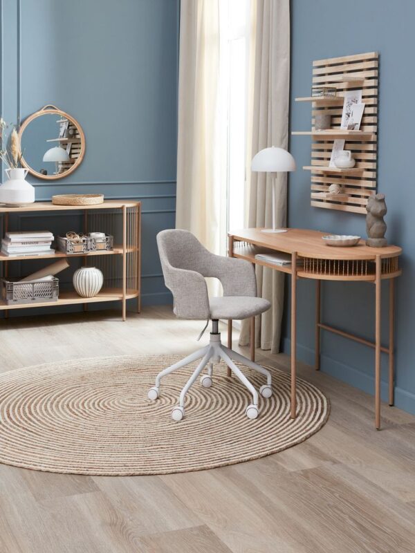 Desk chair REERSLEV sand fabric/white - Image 12