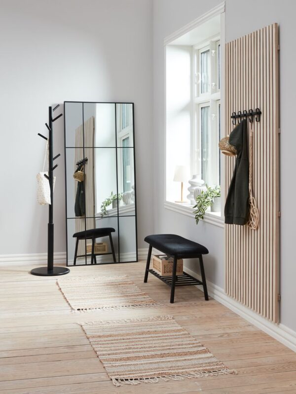 Bench VANDSTED w/shelf black fabric/black - Image 3