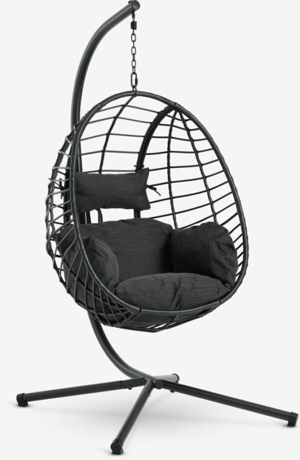 Hanging chair BORK W96xH192xD124 black - Image 2