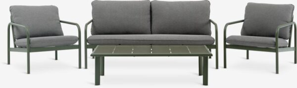Lounge set TEGLUM 4pers. olive green - Image 5