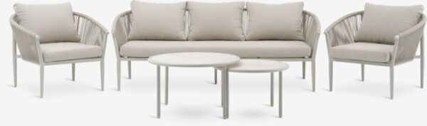 Lounge set KIRKENES 5 pers. beige - Image 5