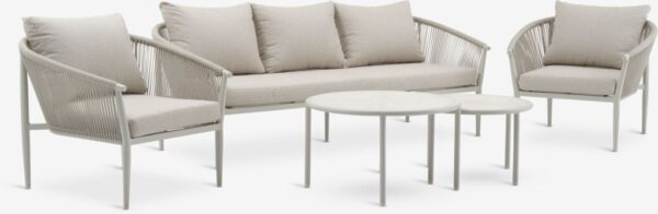 Lounge set KIRKENES 5 pers. beige - Image 2