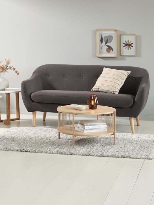 Sofa EGEDAL 2.5-seater grey fabric - Image 3
